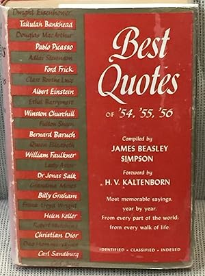 Seller image for Best Quotes of '54, '55, '56 for sale by My Book Heaven