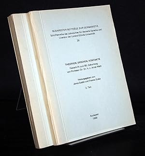 Bild des Verkufers fr Theorien, Epochen, Kontakte. Festschrift zum 60. Geburtstag von Antal Madl. 2 Bnde. Herausgegeben von Janos Szabo und Ferenc Szasz. (= Budapester Beitrge zur Germanistik, Schriftenreihe des Lehrstuhles fr deutsche Sprache und Literatur der Lorand-Etvs-Universitt, Band 19 und 20). zum Verkauf von Antiquariat Kretzer