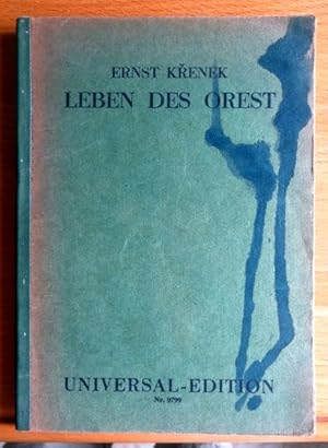 Bild des Verkufers fr Leben des Orest. Groe Oper in fnf Akten (acht Bildern).[Textbuch!] Opus 60 (1928/29) zum Verkauf von Antiquariat Blschke