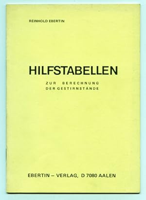 Bild des Verkufers fr Hilfstabellen zur Berechnung der Gestirnstnde. zum Verkauf von Versandantiquariat  Rainer Wlfel