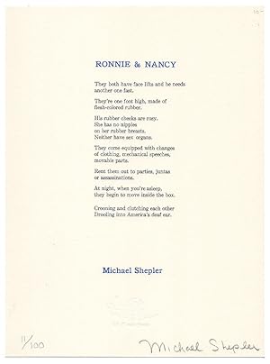 Image du vendeur pour Ronnie & Nancy mis en vente par Arundel Books