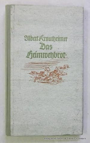 Bild des Verkufers fr Das Heimwehbrot und andere Erzhlungen. Karlsruhe, Badenia, 1947 (recte: 1948). Kl.-8vo. Mit Illustrationen von Maria Klr. 192 S. Or.-Hlwd. - Papier etwas gebrunt. zum Verkauf von Jrgen Patzer