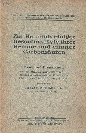 Seller image for Zur Kenntnis einiger Resorcinalkyle, ihre Ketone und einger Carbonsuren. Inaugural-Dissertation. for sale by Antiquariat Heinz Tessin