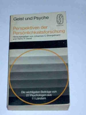 Immagine del venditore per Perspektiven der Persnlichkeitsforschung venduto da Verlag Robert Richter