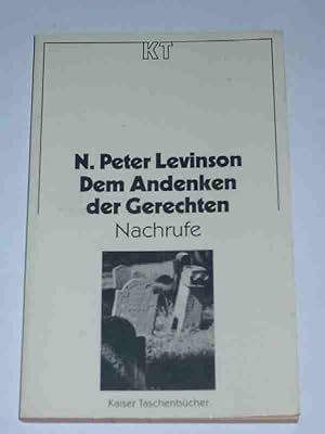 Seller image for Dem Andenken der Gerechten, Nachrufe for sale by Verlag Robert Richter