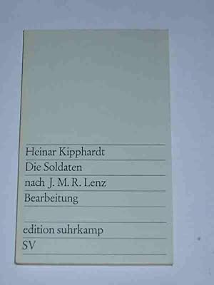 Bild des Verkufers fr Die Soldaten nach J.M.R. Lenz, Bearbeitung zum Verkauf von Verlag Robert Richter