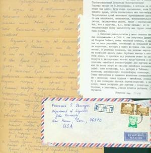 Immagine del venditore per Correspondence To Yale University Linguistics Professor Sebastian Shaumyan. venduto da Wittenborn Art Books