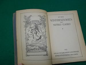 Immagine del venditore per Aus dem Wandsbeker Boten des Matthias Claudius. Aus der Reihe: Die blauen Bcher venduto da Galerie  Antiquariat Schlegl