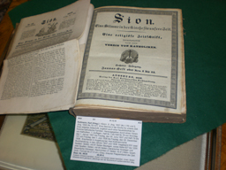 Bild des Verkufers fr Sion<. 6. Jhrg. 1837 (Nr.1-78) und 5. Jhrg. 1836 (Nr.79-157) Eine Stimme in der Kirche fr unsere Zeit. Eine religise Zeitschrift, zugleich auch eine Hausbibliothek fr fromme katholische Familien. Herausgegeben durch einen Verein von Katholiken. zum Verkauf von Galerie  Antiquariat Schlegl