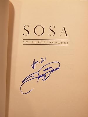 Seller image for SOSA: AN AUTOBIOGRAPHY. **SIGNED** for sale by Prestonshire Books, IOBA