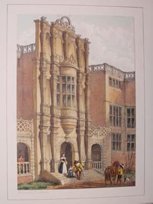 A Fine Original Hand Coloured Lithograph Illustration of Bramshill in Hampshire from The Mansions...
