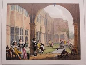 A Fine Original Hand Coloured Lithograph Illustration of the Terrace at Bramshill in Hampshire fr...