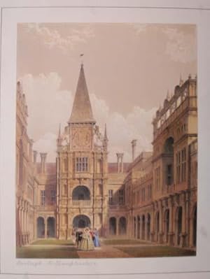 A Fine Original Hand Coloured Lithograph Illustration of Burleigh in Northamptonshire from The Ma...