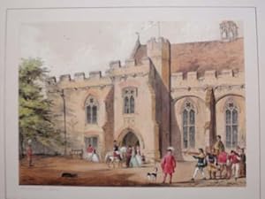 A Fine Original Hand Coloured Lithograph Illustration of Penshurst in Kent from The Mansions of E...