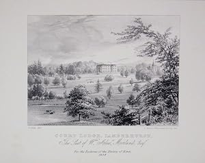 Original Single Lithograph Illustration from The Epitome of the History of Kent By C. Greenwood, ...