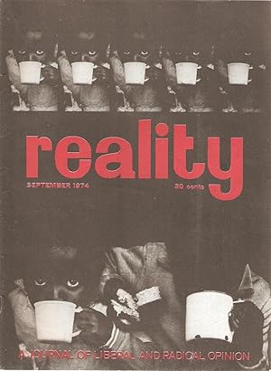 Image du vendeur pour Reality - A Journal of Liberal Opinion September 1974 mis en vente par Snookerybooks