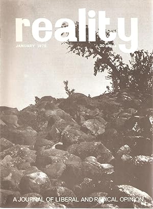 Image du vendeur pour Reality - A Journal of Liberal Opinion January 1975 mis en vente par Snookerybooks