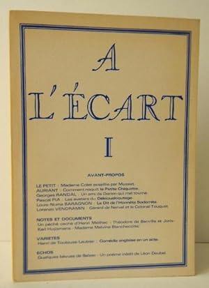 Revue A L' ECART n°1. Ier trimestre 1980.