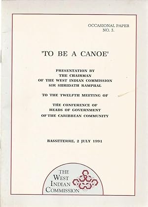 Seller image for To be a canoe" for sale by Black Rock Books