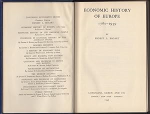 Bild des Verkufers fr Economic History of Europe 1760-1939 zum Verkauf von Kaaterskill Books, ABAA/ILAB