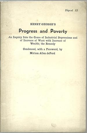 Seller image for Henry George's Progress and Poverty for sale by Sabra Books