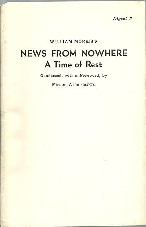 Seller image for William Morris's News From Nowhere: A Time of Rest for sale by Sabra Books