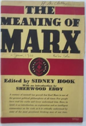 Bild des Verkufers fr The Meaning of Marx. A Symposium zum Verkauf von Mare Booksellers ABAA, IOBA