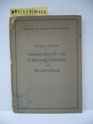 Stammeskunde von Schleswig-Holstein Handbuch der deutschen Stammeskunde