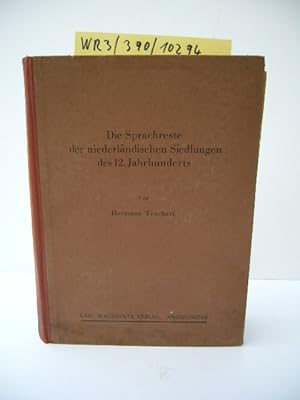 Bild des Verkufers fr Die Sprachreste der niederlndischen Siedlungen des 12. Jahrhunderts zum Verkauf von Schuebula