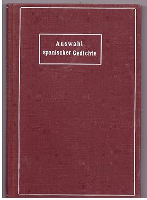 Seller image for Auswahl spanischer Gedichte for sale by Bcherpanorama Zwickau- Planitz