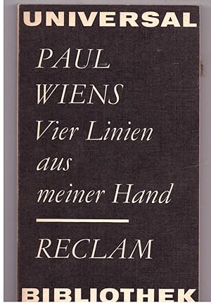 Bild des Verkäufers für Vier Linien aus meiner Hand - Gedichte 1943-1971 zum Verkauf von Bücherpanorama Zwickau- Planitz