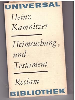Imagen del vendedor de Heimsuchung und Testament a la venta por Bcherpanorama Zwickau- Planitz