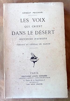 Imagen del vendedor de Les Voix qui crient dans le dsert. Souvenirs d'Afrique. a la venta por librairie sciardet