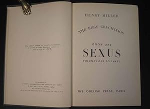 Sexus. The rosy crucifixion book I. (alles Erschienene).