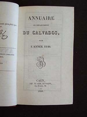 Annuaire du département du Calvados 1840