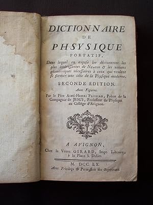 Dictionnaire de physique portatif