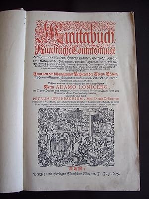 Immagine del venditore per Kreuterbuch, knstliche conterfeytunge venduto da Librairie Ancienne Zalc