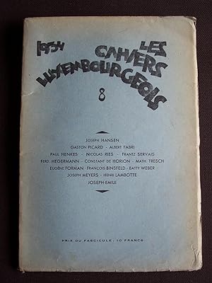 Les cahiers luxembourgeois - N°8 1934