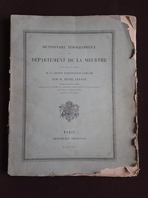 Dictionnaire topographique du département de la Meurthe