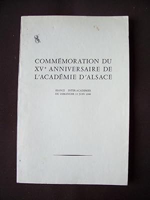 Commémoration du XVe anniversaire de l'Académie d'Alsace 1966