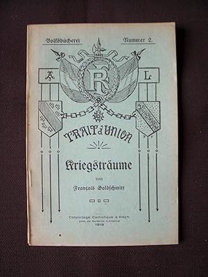 Imagen del vendedor de Kriegstrume a la venta por Librairie Ancienne Zalc