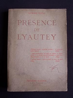 Seller image for Prsence de Lyautey for sale by Librairie Ancienne Zalc