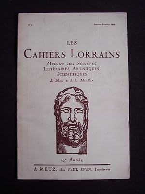 Les cahiers lorrains - N°1 1938