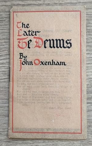 Seller image for The Later Te Deums for sale by Peter & Rachel Reynolds