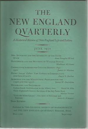 Seller image for The New England Quarterly: A Historical Review of New England Life and Letters Volume XLV [45], Number 2 (June 1972) for sale by Bookfeathers, LLC