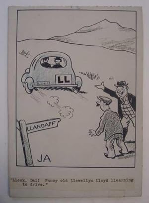 Welsh Driving Lesson (John Arthur Original Comic Artwork)