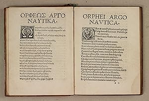 Bild des Verkufers fr Orphei poetarum vetustissimi Argonauticon opus Graecum, cum interpretatione Latina incerti autoris, recens addita, & diligentius quam hactenus emendata.[Graece & Lat.]. zum Verkauf von Dinter