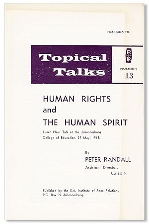 Imagen del vendedor de Human Rights and the Human Spirit a la venta por Lorne Bair Rare Books, ABAA