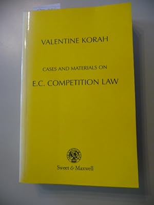 Imagen del vendedor de Cases and materials on E.C. competition law a la venta por Gebrauchtbcherlogistik  H.J. Lauterbach