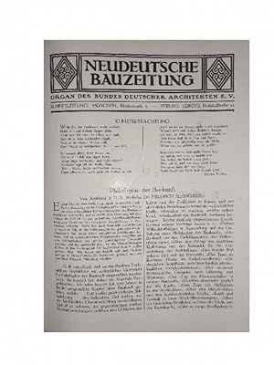 Neudeutsche Bauzeitung. Organ des Bundes Deutscher Architekten e. V. - 7 Jg. / 1911 (komplett).